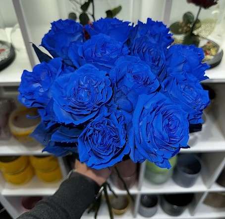 10 blauwe rozen