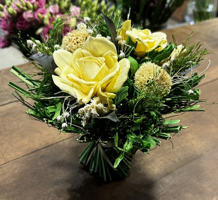 Gedroogd geel boeket Gedroogd geel boeket