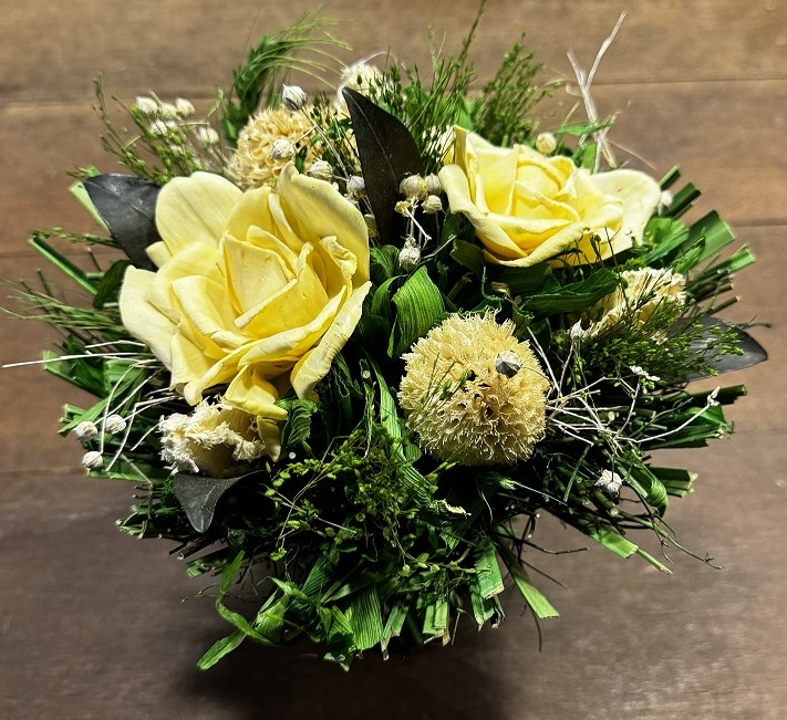 Gedroogd geel boeket Gedroogd geel boeket
