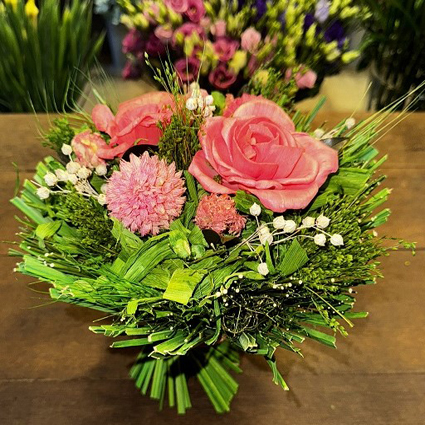 Boeket gedroogde rozen