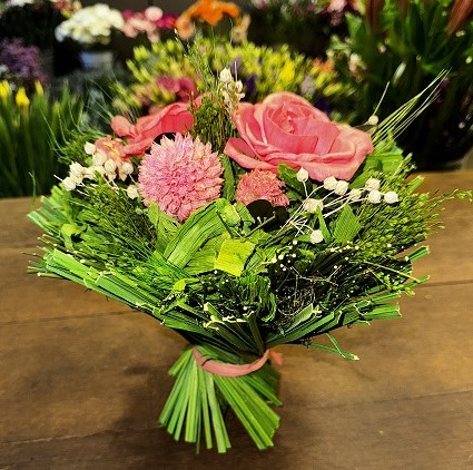 Boeket gedroogde rozen